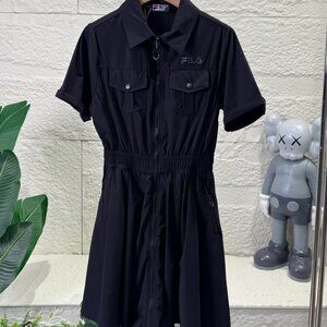 FILA Women's Woven Dress, Cooling Sun Protection Polo Dress